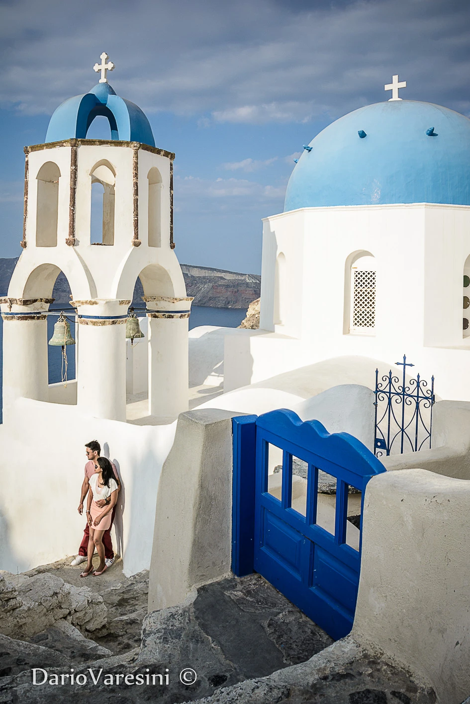 Sara & Nick in Oia, Santorini.